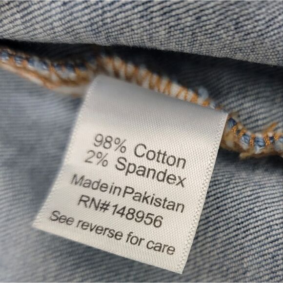 LC Lauren Conrad Jean Jacket Mid Wash Cotton Button Front 4 Pocket Denim Size XS - Picture 8 of 9